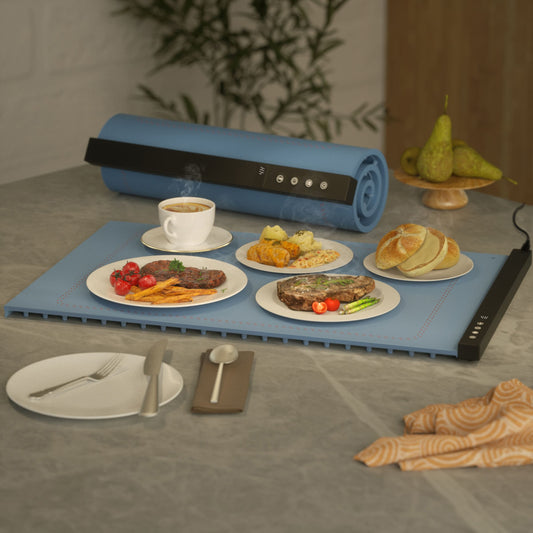 Silicone Food Warmer Tray – Adjustable Temperature with Timer & Child Lock