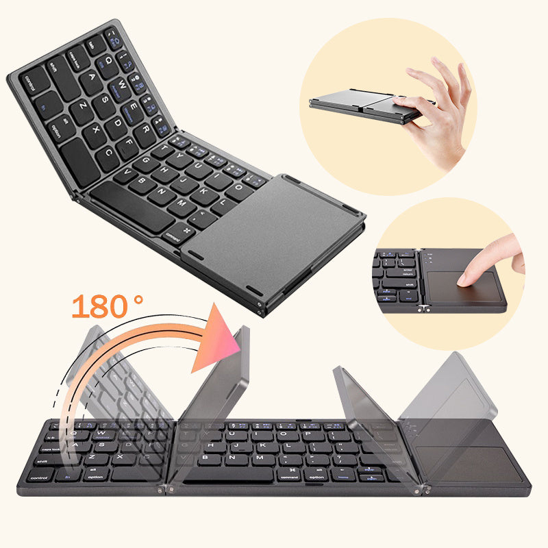 Foldable Bluetooth Keyboard for Phone, Tablet & Laptop