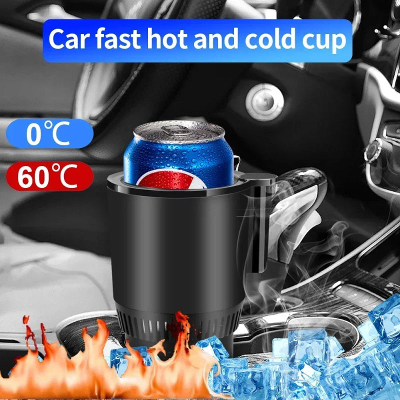 2-in-1 Car Cup Warmer & Cooler – Smart Temperature Display, 12V
