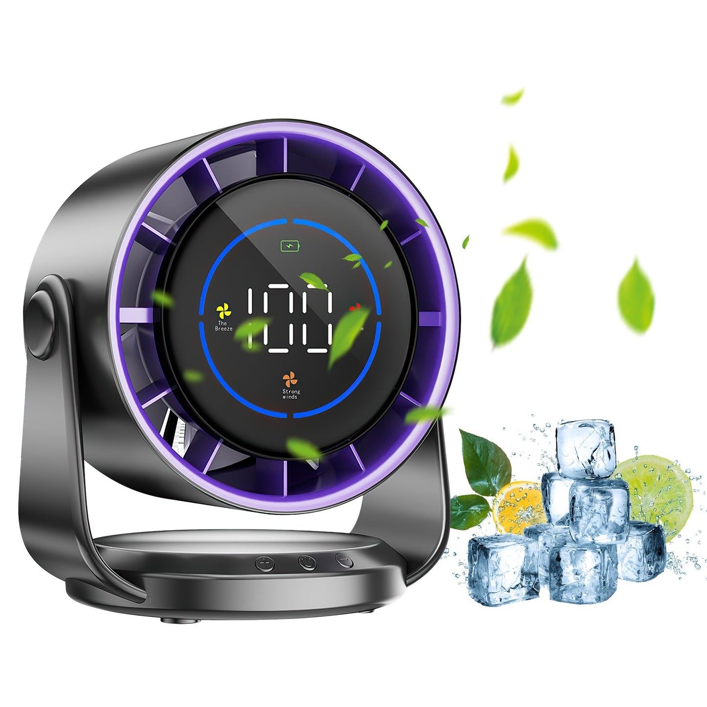 Rechargeable Mini Desk Fan – Portable & Wall-Mountable